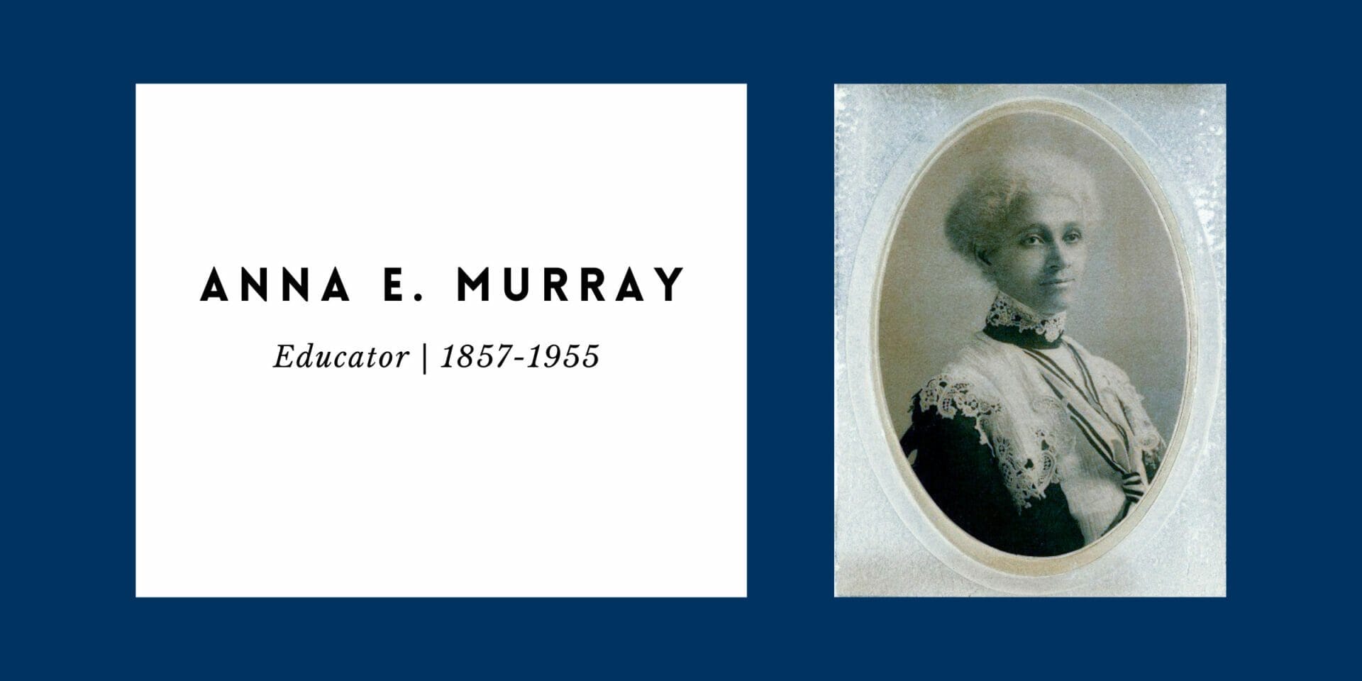 A Black women in Victorian-style fashion. Anna Evans Murray, Educator, 1857 - 1955.