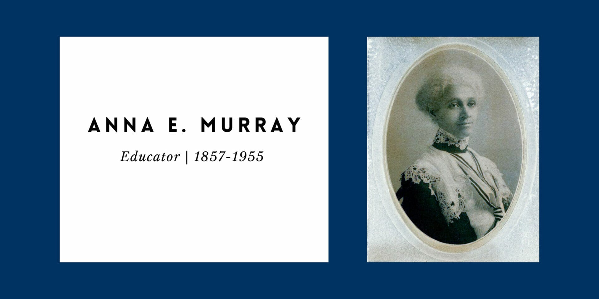 A Black women in Victorian-style fashion. Anna Evans Murray, Educator, 1857 - 1955.