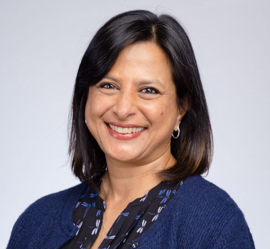 Headshot of CSCCE Executive Director, Savitha Moorthy.